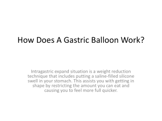 gastric balloon