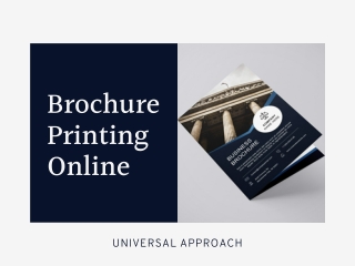 Creative Brochures Printing Online Services to Boost Brand Exposure - Universal Approach