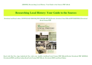 {EBOOK} Researching Local History Your Guide to the Sources PDF eBook