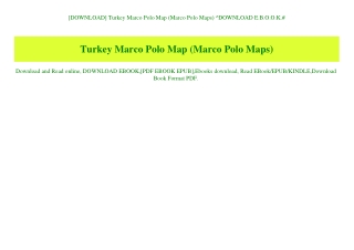 [DOWNLOAD] Turkey Marco Polo Map (Marco Polo Maps) ^DOWNLOAD E.B.O.O.K.#