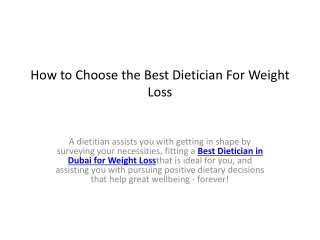 best dietician for weight loss in dubai
