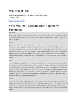 Wall Mount Pros