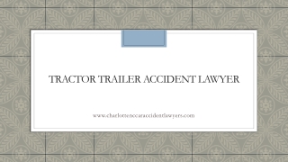 Tractor Trailer Accident Lawyer