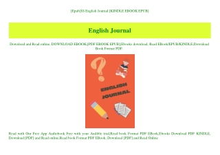 [Epub]$$ English Journal [KINDLE EBOOK EPUB]