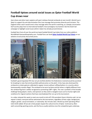 Football tiptoes around social issues as Qatar Football World Cup draws near
