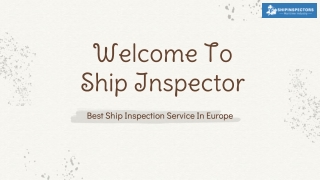 Best Ship Inspection Service In Europe