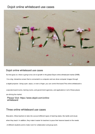 dojo it online whiteboard use cases
