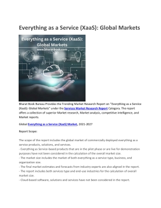 Everything as a Service (XaaS), Global Markets