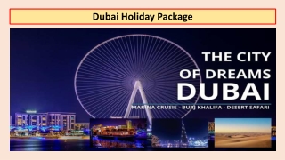 Dubai Tour - International Vacation