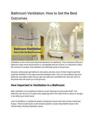 Bathroom Ventilation_ How to Get the Best Outcomes