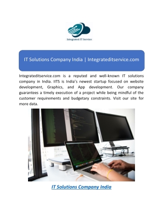 IT Solutions Company India | Integrateditservice.com