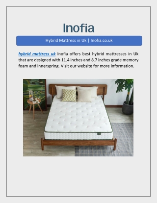 Hybrid Mattress in Uk | Inofia.co.uk