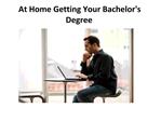 At Home Getting Your Bachelor's Degree