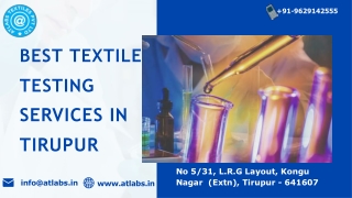 Best Textile Testing Laboratory in Tiruppur