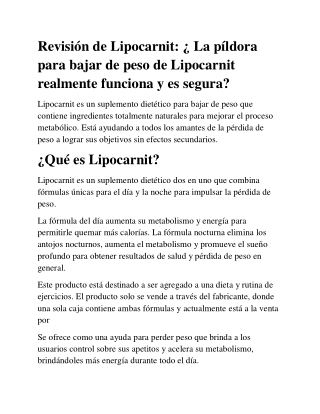 Lipocarnit