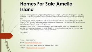 Homes For Sale Amelia Island