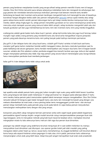 Bisakah Kalian Bermain Situs Slot Online Jamuslot Jempolan Cuma Dengan Dua Pemai