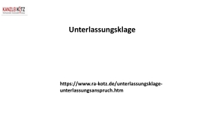 Unterlassungsklage RA-Kotz.de......