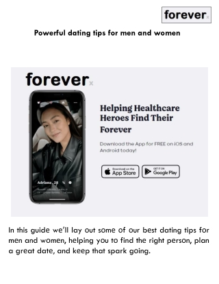 Powerful dating tips for men and women
