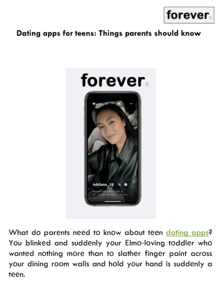 Dating apps for teens: Things parents should know