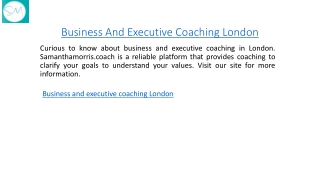 Business And Executive Coaching London  Samanthamorris.coach
