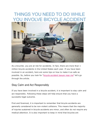 Bicycle accident lawyer near me