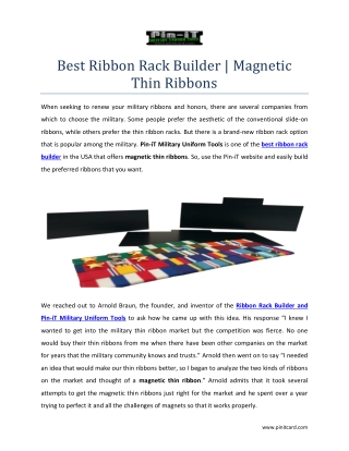 Best Ribbon Rack Builder - Magnetic Thin Ribbons