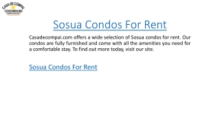 Sosua Condos For Rent  Casadecompai.com