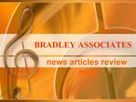 bradley associates news articles review blog, STRASSE NACH H