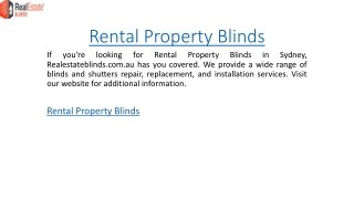 Rental Property Blinds  Realestateblinds.com.au