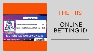 Online Betting Id Provider | 8825338386 | The TIIS