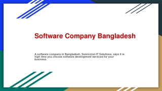 Software Company in Bangladesh - Semicolon IT Solutions