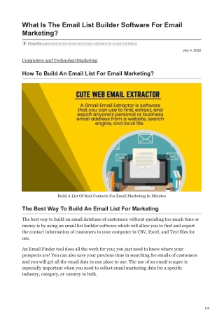 1What Is The Email List Builder Software For Email Marketing