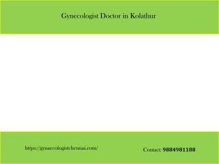 Gynecologist Doctor in Kolathur