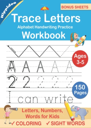 Trace Letters Alphabet Handwriting Practice workbook for kids Preschool