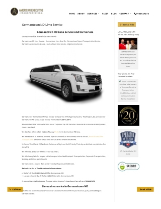 Germantown MD Limo Service