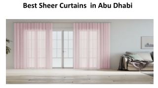 Best Sheer Curtainsin Abu Dhabi