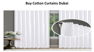 Buy Cotton Curtains Dubai