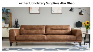 Leather Upholstery Suppliers Abu Dhabi