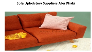 Sofa Upholstery Suppliers Abu Dhabi