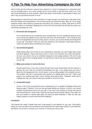 Gurbaksh Chahal - 4 Tips To Help Your Advertising Campaigns Go Viral