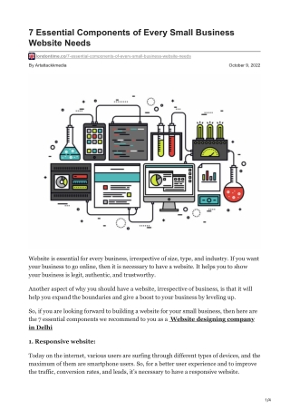 7 Essential Components of Every Small Business Website Needs