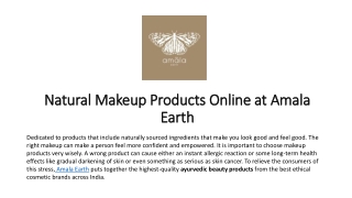 Natural Makeup Products Online at Amala Earth