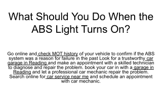 What Should You Do When the ABS Light Turns On_