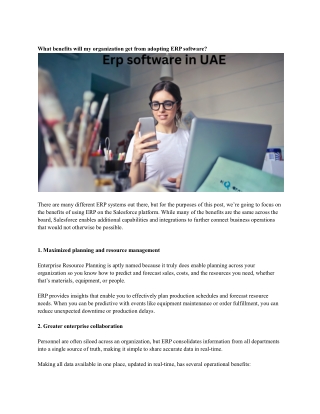 Erp software in UAE