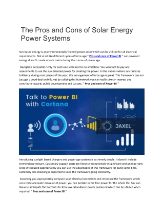 power bi pros and cons