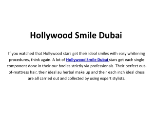 Best Hollywood Smile in Dubai