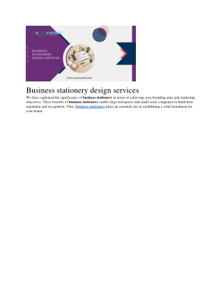 Business stationery design services