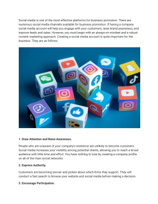 The Importance of a Business Social Media Account