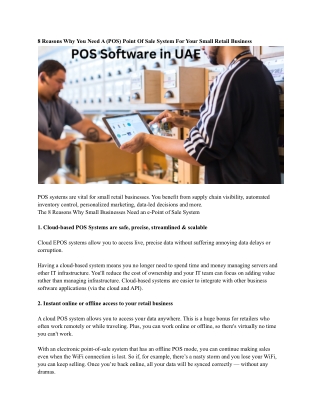 POS Software in UAE